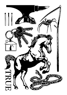 Black and White Collage of Objects