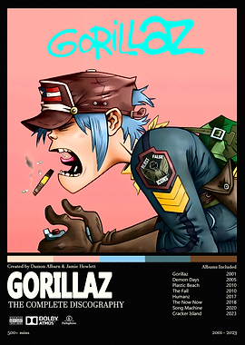 Gorillaz Complete Discography Poster