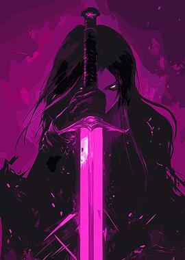 Warrior with Glowing Sword