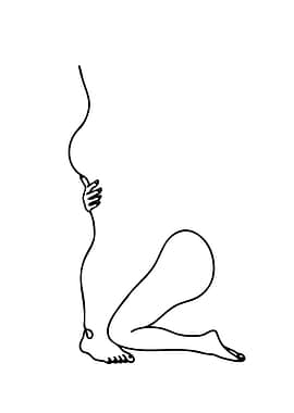 Minimalist Line Art of Couple