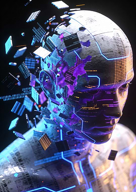 AI Head Deconstructing with Binary Code