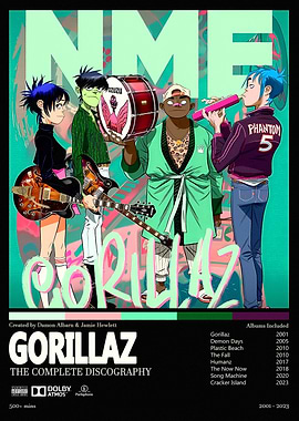 Gorillaz Complete Discography Poster