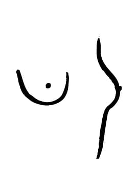 Minimalist Line Art of Female Torso