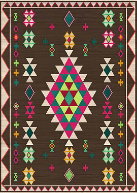 Tribal Geometric Pattern Rug