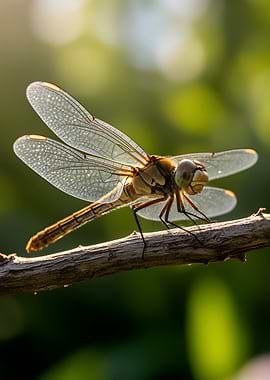 Dragonfly on a Branch