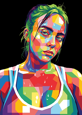 Billie Eilish Pop Art Portrait