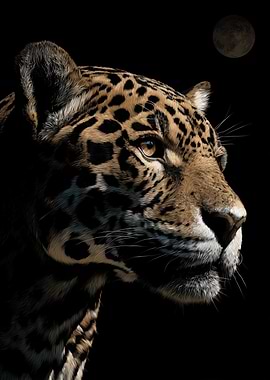 Jaguar in Moonlight