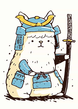 Samurai Alpaca with Katana