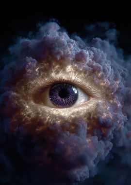Eye Emerging from Clouds