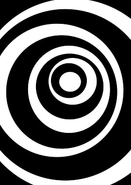 Black and White Hypnotic Circles