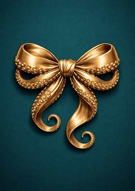 Golden Octopus Tentacle Bow