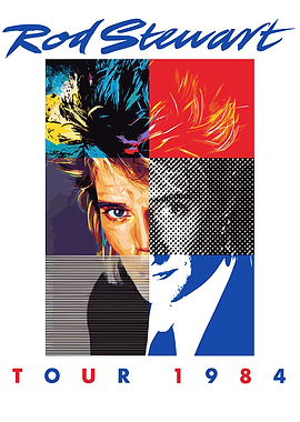 Rod Stewart Tour 1984 Poster