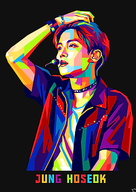 Jung Hoseok Pop Art Portrait