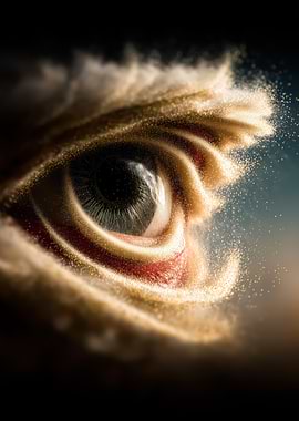 Abstract Eye with Swirling Sand