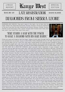 Kanye West Diamonds from Sierra Leone