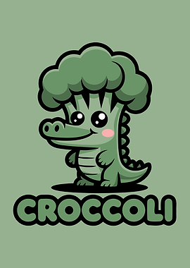 Cute Broccoli Pun 'Croccoli'
