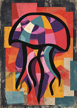 Abstract Jellyfish Art