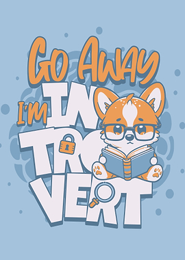 Cute Corgi Reading Book