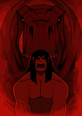 Primal Rage Dinosaur and Warrior