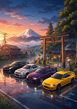 Anime Japanese JDM Car GTR