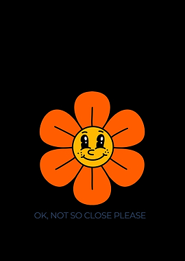 Retro Flower with Text, Smell Me