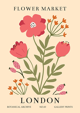 Floral Market Poster