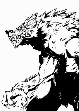 Fierce Werewolf Character Art