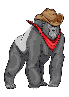 Gorilla Cowboy Cowboy hat