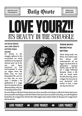 J. Cole Daily Quote Newspaper
