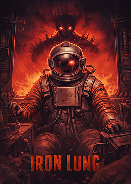 Iron Lung Astronaut in a fiery cockpit