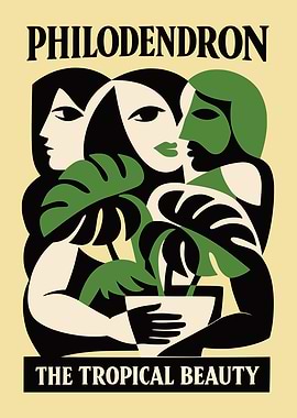 Philodendron Tropical Beauty Poster