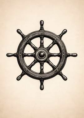 Vintage Ship's Wheel