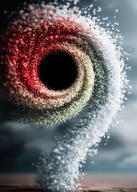 Abstract Swirling Particles