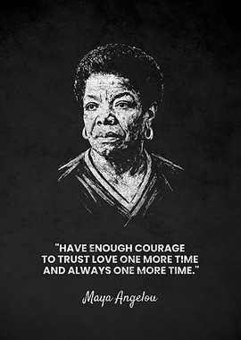 Maya Angelou Courage Quote Art