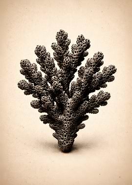 Dark Coral Specimen