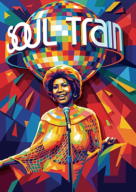Aretha Franklin Soul Train Pop Art
