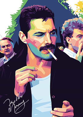 Freddie Mercury Pop Art Portrait