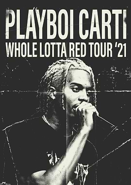Playboi Carti Whole Lotta Red Tour Poster