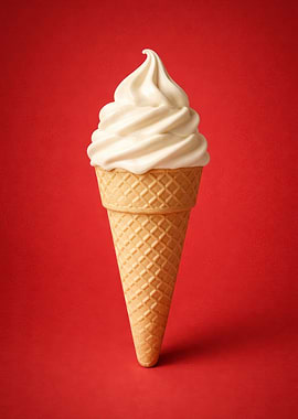 Soft Serve Ice Cream Cone