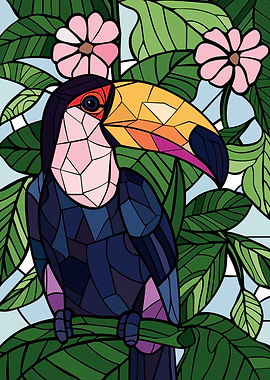 Toucan in a Tropical Setting