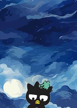 Badtz-Maru and Frog Under the Moon