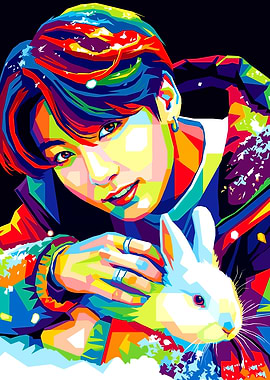 Portrait of Jungkook with Rabbit