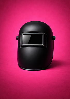 Black Welding Mask on Pink Background