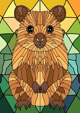 Stained Glass Quokka