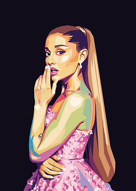 Ariana Grande Pop Art Portrait