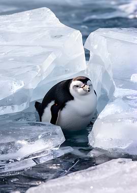 Chinstrap Penguin on Ice