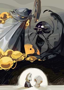Hollow Knight Characters in Dramatic Scene