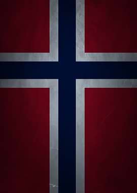 Norway Flag Grunge Texture