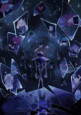 Deltarune Characters in Shattered Glass