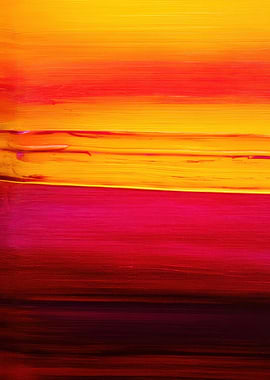 Abstract Sunset Painting
